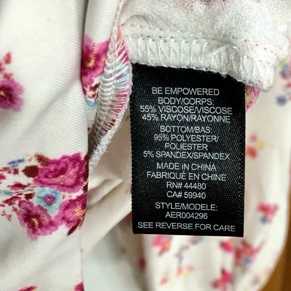 AFRM Floral Pink and Cream Bodysuit - Picture 3 of 3